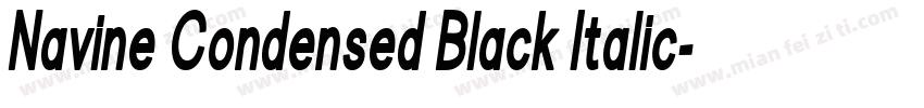Navine Condensed Black Italic字体转换